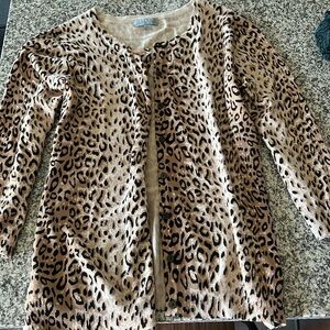 Animal print cardigan!